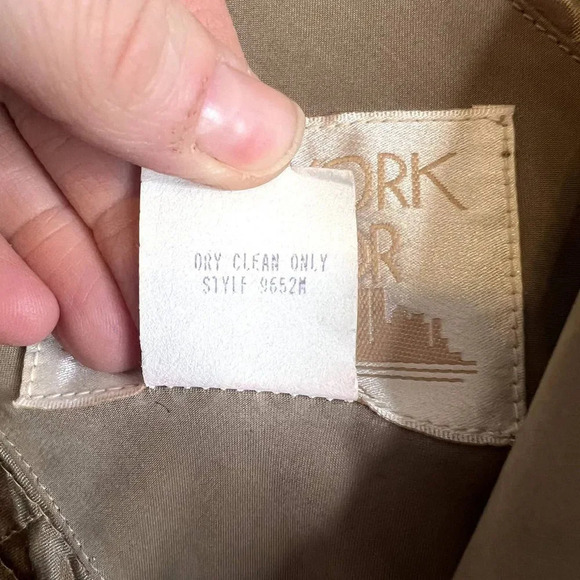 New York Harbor Vtg Hooded Khaki Trench Coat with Liner Size 10 - Picture 13 of 15